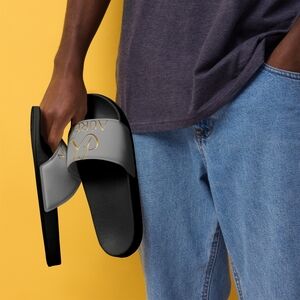 Gray and Black Casual Flip-Flops